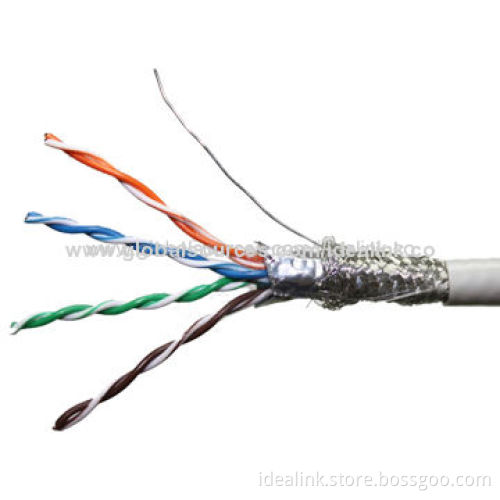 Cat5e SFTP LAN Cable with PVC/LSZH Jacket and Solid Copper Conductor